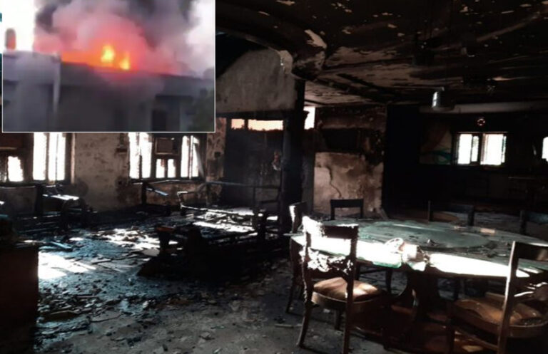 चित्तौड़गढ़ में तीन मंजिला घर में लगी आग, एक महिला की मौत